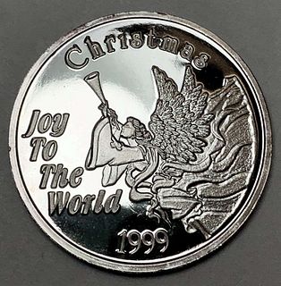 1999 Christmas "Joy To The World" 1 ozt .999 Silver