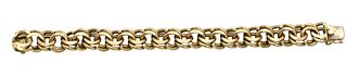 14K Yellow Gold Double Link Heavy Bracelet