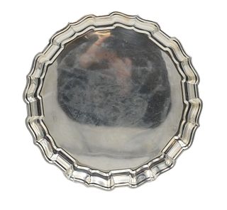 Frank Smith Chippendale Style Sterling Silver Round Tray
