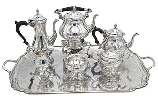 Sterling Silver Seven Piece Tea and Coffee Set