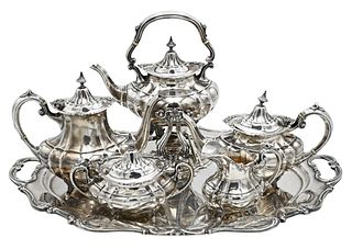Six Piece Reed and Barton Sterling Silver Tea and Coffee Service