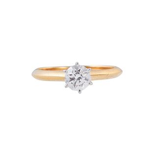 Tiffany & Co 0.50ct Diamond Platinum Gold Engagement Ring