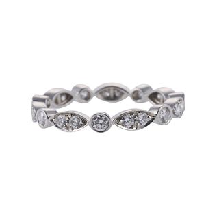 Tiffany & Co Platinum Diamond Eternity Wedding Band Ring
