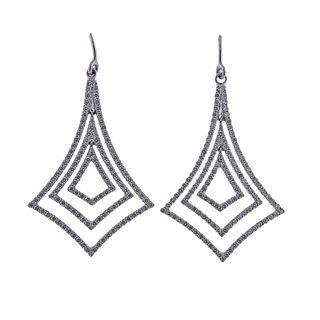 Tiffany & Co 18K White Gold Diamond Drop Earrings