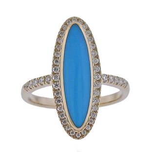 Kabana Gold Turquoise Diamond Ring