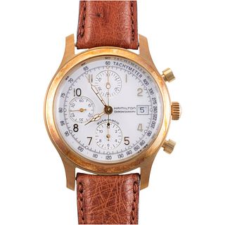 NOS Hamilton 18k Gold Chronograph Limited Edition Watch 068/150 366110  