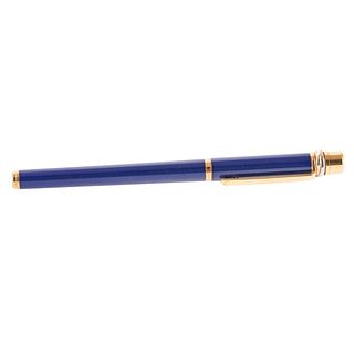 Must de Cartier Blue Lacquer Fountain Pen