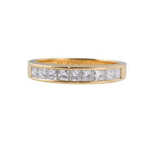 Tiffany & Co 18k Gold Diamond Half Band Ring