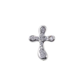 Platinum Diamond Cross Small Pendant