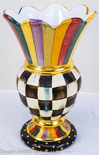 MACKENZIE CHILDS COURTLY CHECK GREAT VASE 339/425