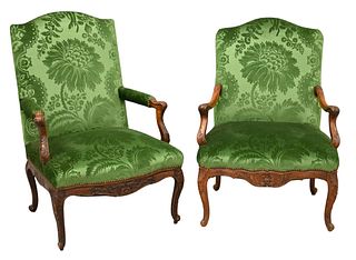 Near Pair of Louis XV Style Fauteuils