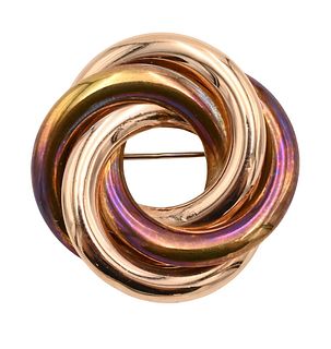 14K Yellow and Rose Gold Brooch