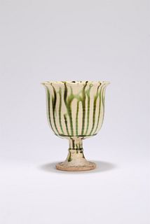 A Sancai-Glazed Stem Cup