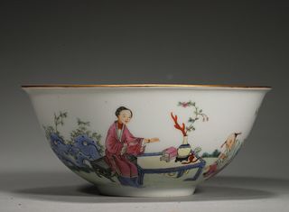 A Famille Rose Figure Bowl