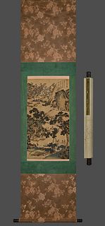 Attributed to Yu Zhiding, Chinese Painting Ink and Color on Silk Hanging Scroll