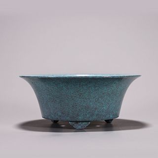 A Jiun Kiln Glaze Porcelain Flowerpot,Qing Dynasty,China