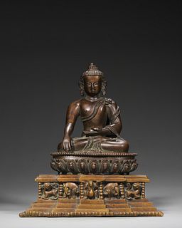 A Copper Sakyamuni Buddha Statue,Ming Dynasty,China