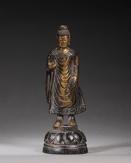 A Gilt-Bronze Statue of Shakyamuni