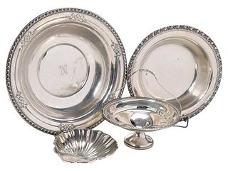 Four Sterling Hollowware Table Items