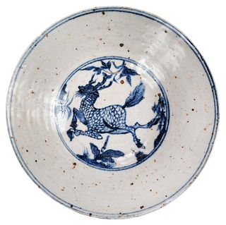 Chinese Blue and White Qilin Bowl