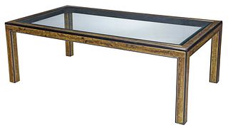 John Widdicomb Lacquered and Brass Mounted Table