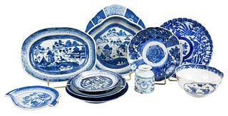 27 Pieces of Chinese Blue and White Ceramics