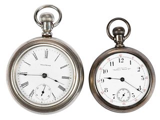 Two Waltham Silver Pocket Watches