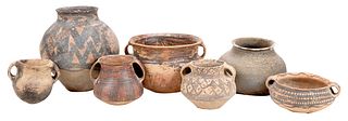 Seven Small Chinese Neolithic Pots