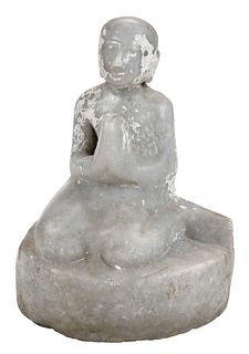 Southeast Asian Carved Marble Buddha 
