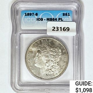 1897-S Morgan Silver Dollar ICG MS64 PL