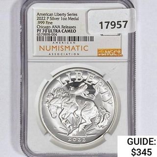 2022-P 1oz Silver Liberty Medal NGC PF70 UC