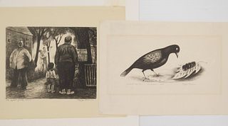 2 Peggy Bacon (1895-1987) lithographs
