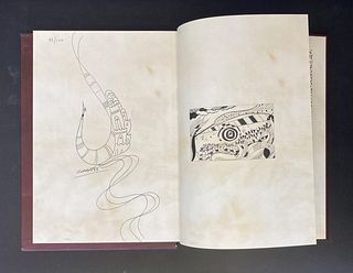 Raphael Abecassis- Hardcover Book.Original one of a kind  Hand Drawing