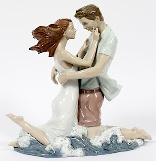 LLADRO PAINTED PORCELAIN FIGURAL GROUP