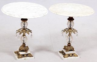 PAIR OF ITALIAN MARBLE-TOPPED TABLES