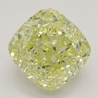 5.16 ct, Natural Fancy Yellow Even Color, VVS2, Cushion cut Diamond (GIA Graded), Appraised Value: $208,900 