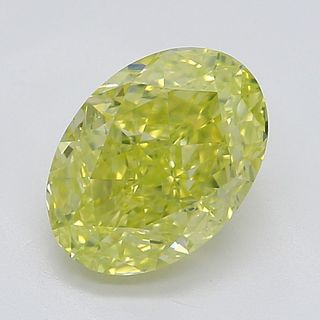 1.02 ct, Natural Fancy Intense Yellow Even Color, VVS1, Oval cut Diamond (GIA Graded), Appraised Value: $25,300 