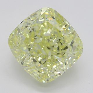 3.40 ct, Natural Fancy Yellow Even Color, VS1, Cushion cut Diamond (GIA Graded), Appraised Value: $99,900 