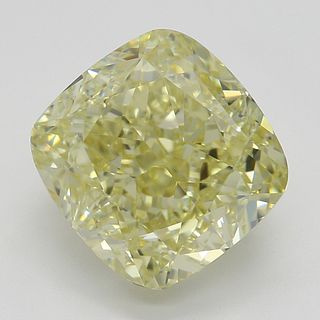 3.50 ct, Natural Fancy Yellow Even Color, VVS2, Cushion cut Diamond (GIA Graded), Appraised Value: $78,700 
