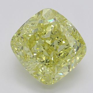 3.02 ct, Natural Fancy Intense Yellow Even Color, SI1, Cushion cut Diamond (GIA Graded), Appraised Value: $122,000 