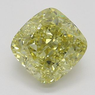1.30 ct, Natural Fancy Yellow Even Color, VVS2, Cushion cut Diamond (GIA Graded), Appraised Value: $17,100 