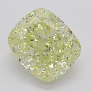 3.01 ct, Natural Fancy Light Yellow Even Color, VS2, Cushion cut Diamond (GIA Graded), Appraised Value: $57,700 