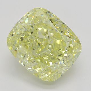 5.09 ct, Natural Fancy Yellow Even Color, VVS2, Cushion cut Diamond (GIA Graded), Appraised Value: $244,200 