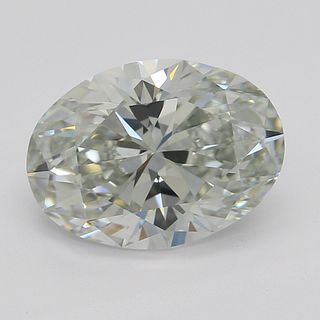 1.50 ct, Natural Fancy Light Grayish Yellowish Green Even Color, VVS1, Oval cut Diamond (GIA Graded), Appraised Value: $60,600 