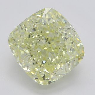 3.01 ct, Natural Fancy Light Yellow Even Color, VVS2, Cushion cut Diamond (GIA Graded), Appraised Value: $57,700 