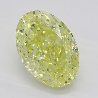 1.73 ct, Natural Fancy Intense Yellow Even Color, VS1, Oval cut Diamond (GIA Graded), Appraised Value: $61,000 