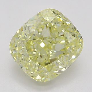 1.64 ct, Natural Fancy Yellow Even Color, IF, Cushion cut Diamond (GIA Graded), Appraised Value: $30,100 