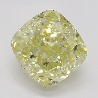 1.55 ct, Natural Fancy Yellow Even Color, VVS1, Cushion cut Diamond (GIA Graded), Appraised Value: $21,800 