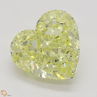 2.01 ct, Natural Fancy Intense Yellow Even Color, IF, Heart cut Diamond (GIA Graded), Appraised Value: $105,700 