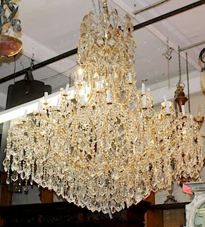 Monumental Maria Teresa crystal chandelier